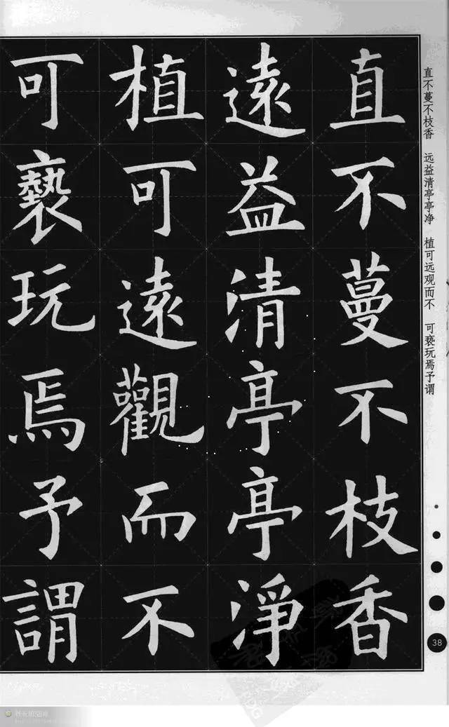 欧阳询楷书集字《爱莲说》欣赏