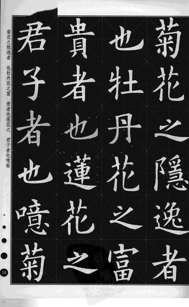 欧阳询楷书集字《爱莲说》欣赏