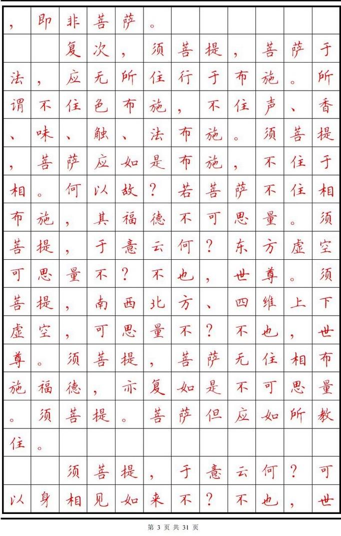 顾仲安楷书字帖《金刚经》欣赏