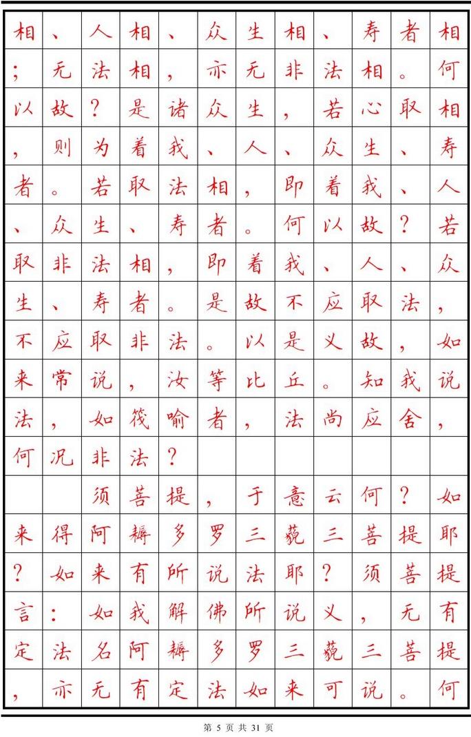 顾仲安楷书字帖《金刚经》欣赏