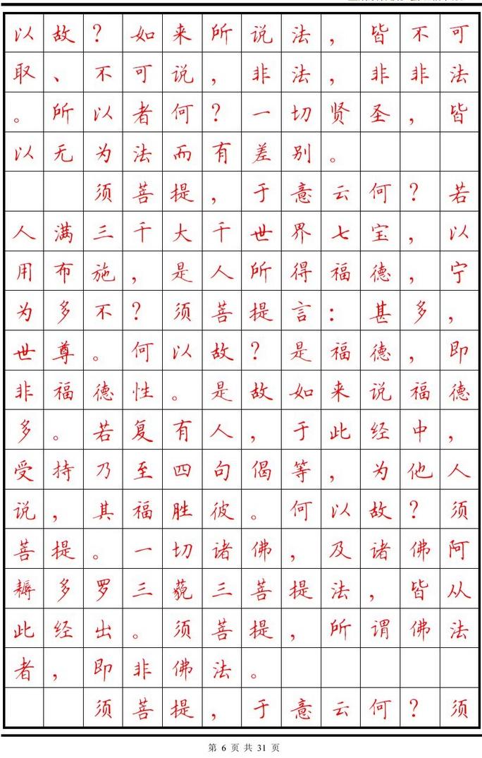 顾仲安楷书字帖《金刚经》欣赏