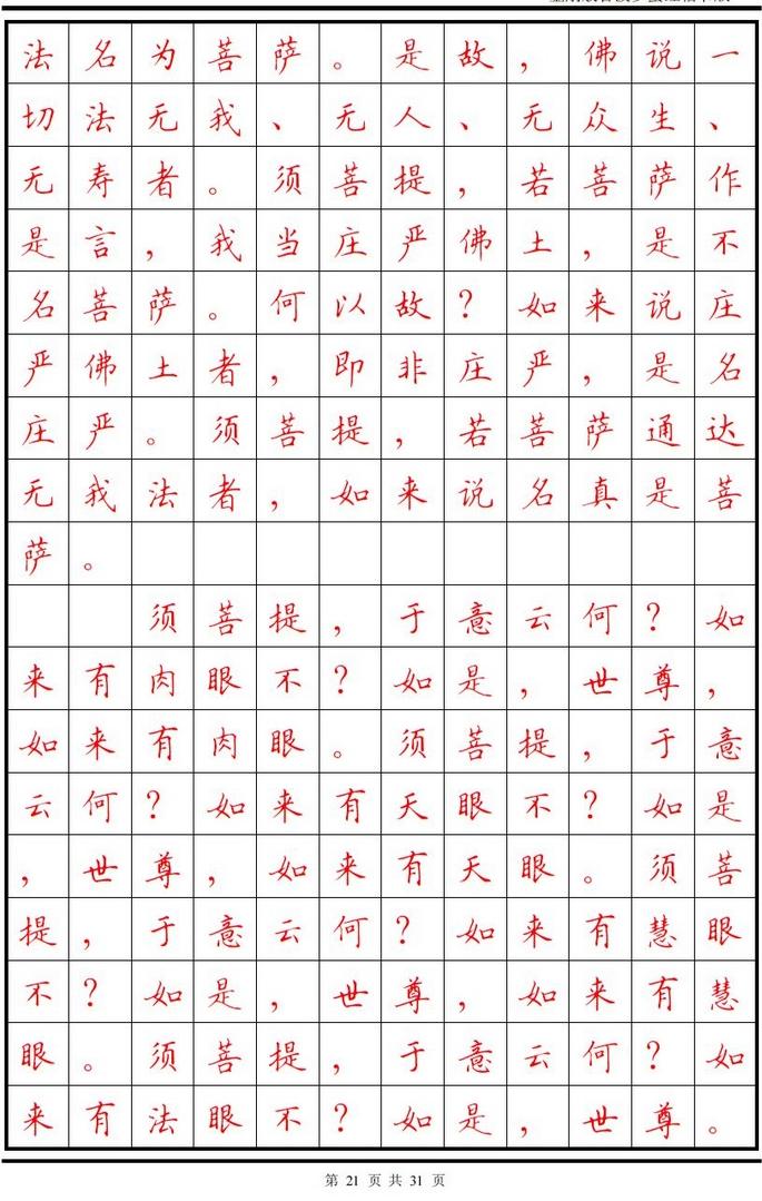 顾仲安楷书字帖《金刚经》欣赏