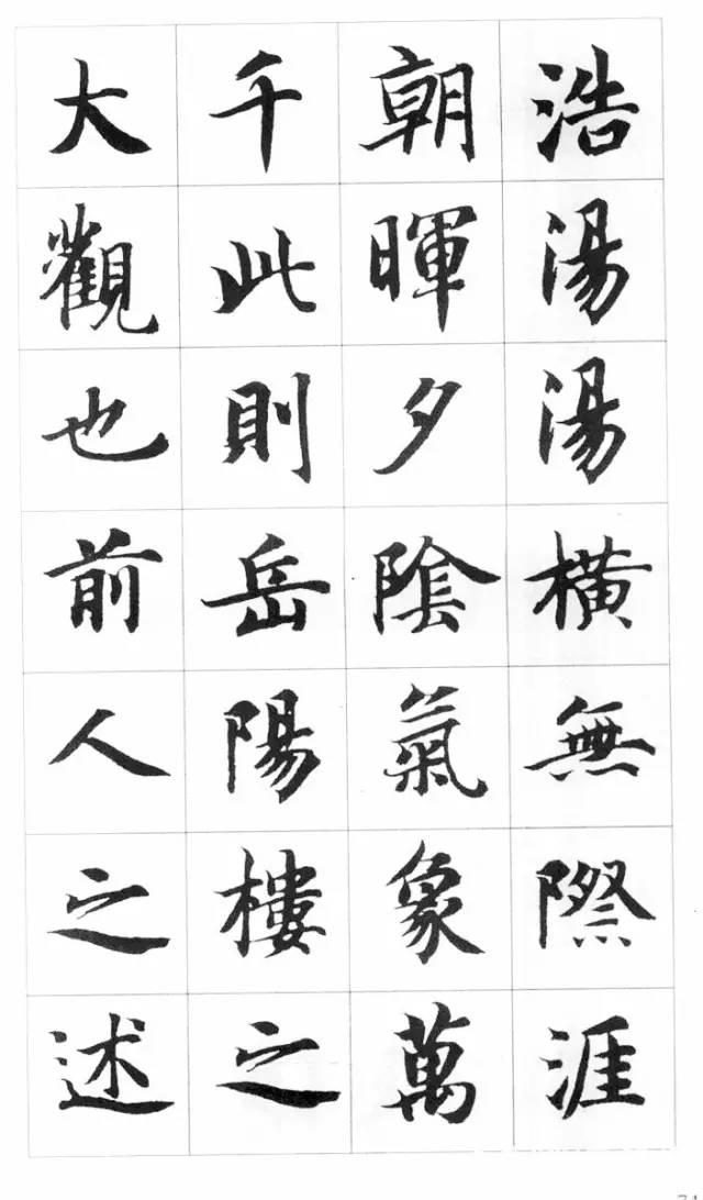 智永千字文楷书集字《岳阳楼记》欣赏