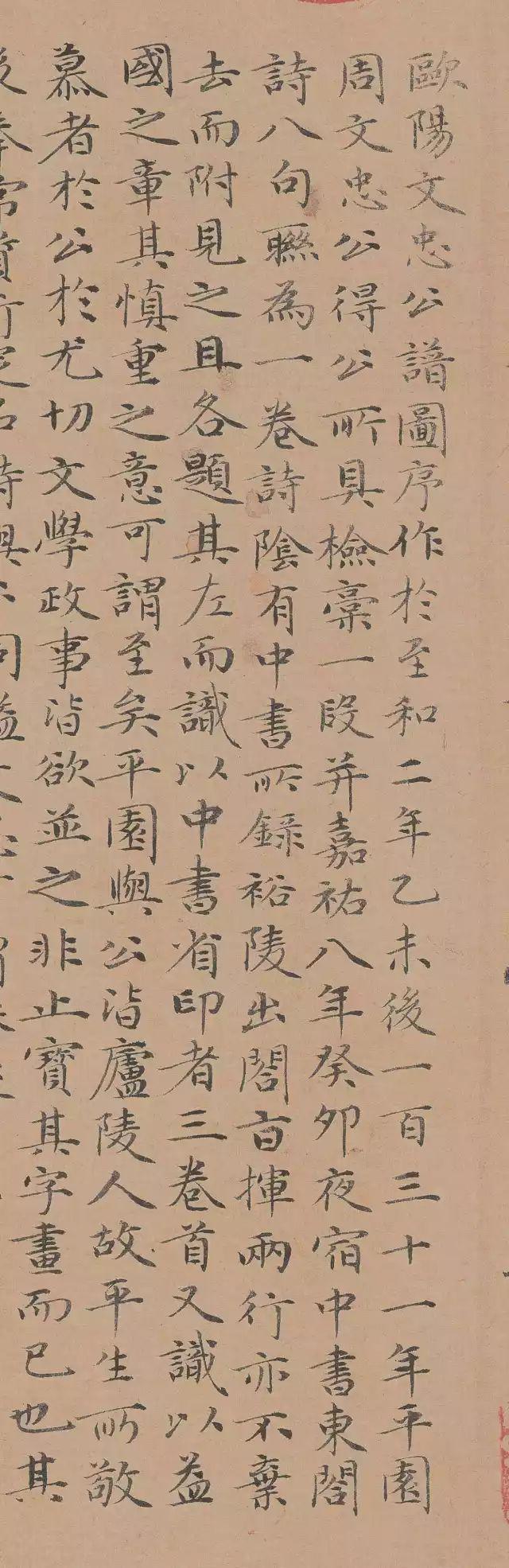 宋濂小楷《跋欧阳询卜商帖》欣赏