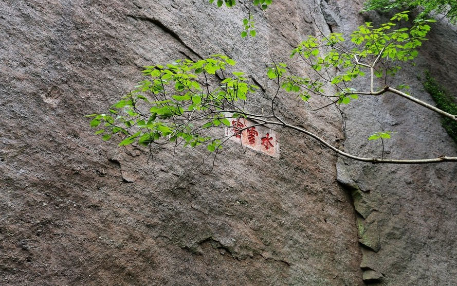 石刻欣赏：福建武夷山天游峰摩崖石刻“水云寮”